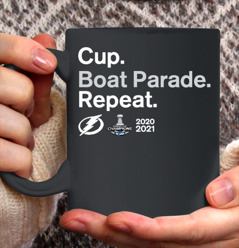 Cup Boat Parade Repeat Tampa bay Lightnings Stanley Hockey 2021 Ceramic Mug 11oz