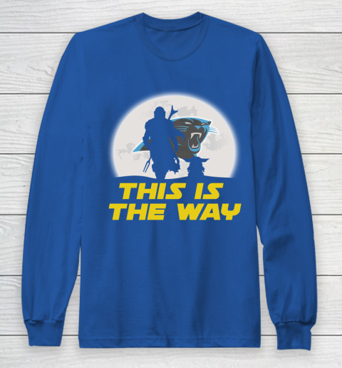 Carolina Panthers NFL Football Star Wars Yoda And Mandalorian This Is The Way Long Sleeve T-Shirt 6