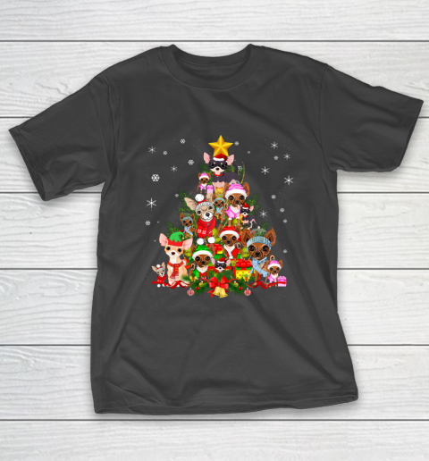 Chihuahua Christmas Tree T Shirt Xmas Gift For Chihuahua Dog T-Shirt