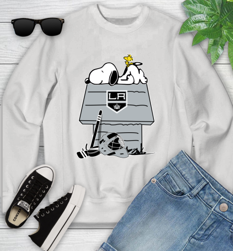 Los Angeles Kings NHL Hockey Snoopy Woodstock The Peanuts Movie Youth Sweatshirt