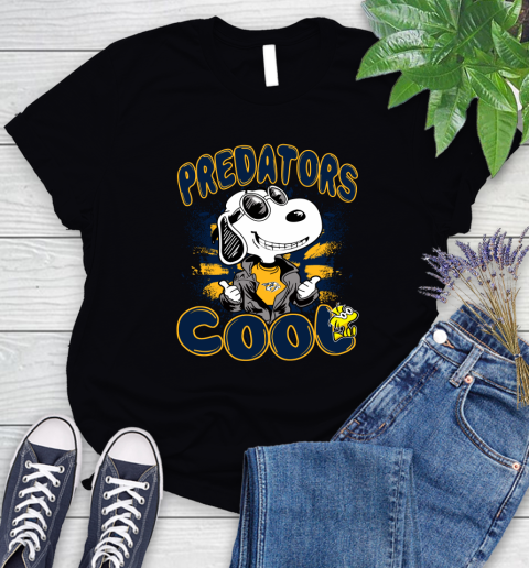 NHL Hockey Nashville Predators Cool Snoopy Shirt Women's T-Shirt