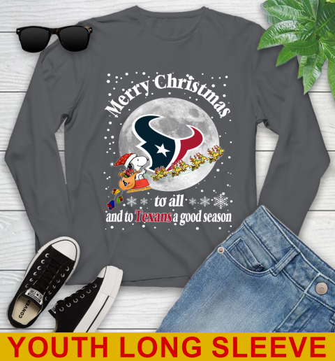 Houston Texans Merry Christmas To All And To Texans A Good Season NFL Football Sports Youth Long Sleeve 9
