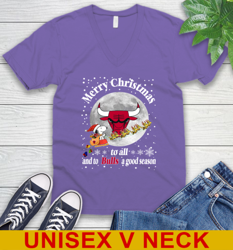 Chicago Bulls Merry Christmas To All And To Bulls A Good Season NBA Basketball Sports V-Neck T-Shirt 8