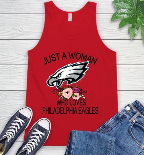 NFL Just A Woman Who Loves Philadelphia Eagles Football Sports Tank Top 4