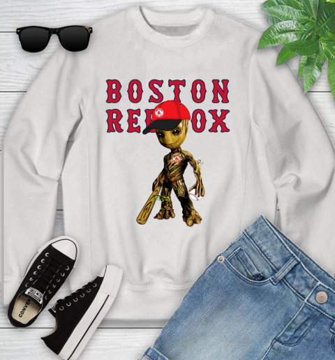 MLB Boston Red Sox Groot Guardians Of The Galaxy Baseball Youth Sweatshirt