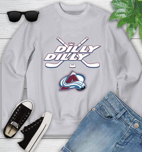 NHL Colorado Avalanche Dilly Dilly Hockey Sports Youth Sweatshirt 4