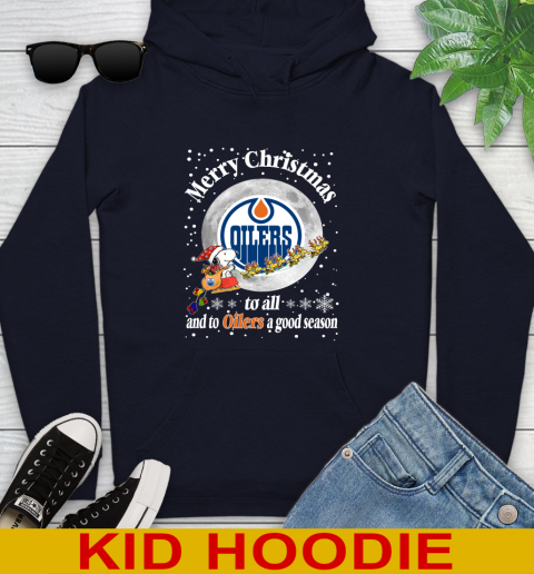 Edmonton Oilers Merry Christmas To All And To Oilers A Good Season NHL Hockey Sports Youth Hoodie 3