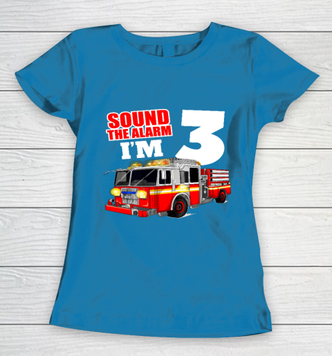 Kids Fire Truck 3rd Birthday T Shirt Boy Firefighter 3 Years Old Women's T-Shirt 6