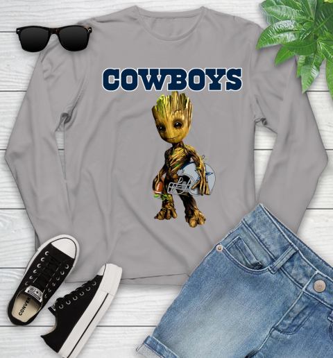 Dallas Cowboys NFL Football Groot Marvel Guardians Of The Galaxy Youth Long Sleeve 5