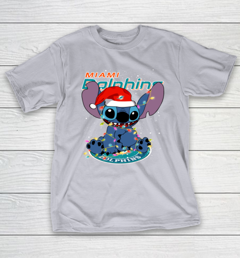 Miami Dolphins NFL Football noel stitch Christmas T-Shirt 4