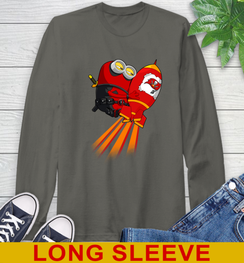 NFL Football Tampa Bay Buccaneers Deadpool Minion Marvel Shirt Long Sleeve T-Shirt 10