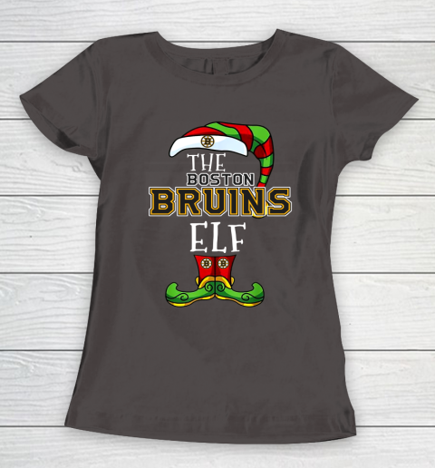 Boston Bruins Christmas ELF Funny NHL Women's T-Shirt 7