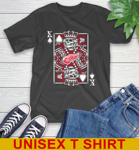 Detroit Red Wings NHL Hockey The King Of Spades Death Cards Shirt T-Shirt