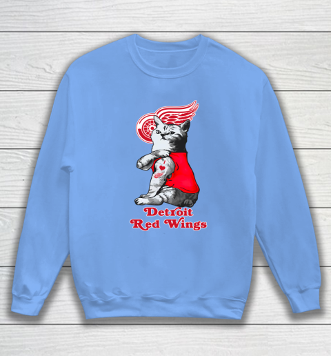 NHL My Cat Loves Detroit Red Wings Hockey Sweatshirt 8