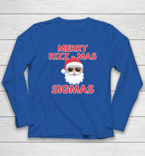 Merry Rizz Mas Sigmas Gen Alpha Middle School Christmas Long Sleeve T-Shirt 5