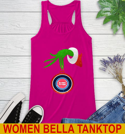 Detroit Pistons Grinch Merry Christmas NBA Basketball Racerback Tank 8