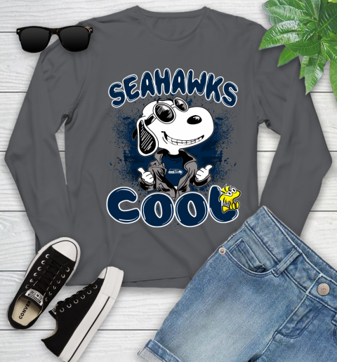NFL Football Seattle Seahawks Cool Snoopy Shirt Youth Long Sleeve 8