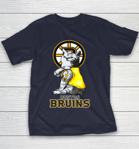 NHL My Cat Loves Boston Bruins Hockey Youth T-Shirt 2