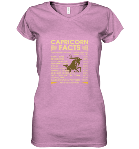 Capricorn Facts Awesome Zodiac Sign Daily Value Women's V-Neck T-Shirt