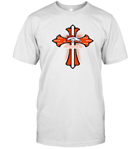 American Football Orange Crusader Cross Denver Broncos T-Shirt - T-shirts  Low Price