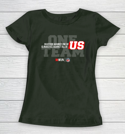 NFL End Racism Print In Front And Back Women's T-Shirt 4