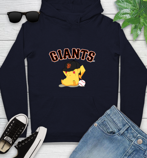 MLB Pikachu Baseball Sports San Francisco Giants Youth Hoodie 4