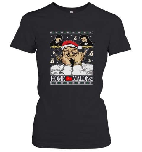 Home Malone Ugly Christmas Adult Crewneck Women's T-Shirt