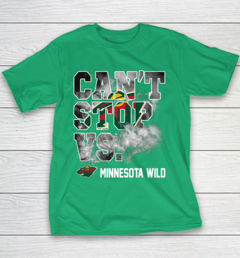 NHL Minnesota Wild Hockey Can't Stop Vs Youth T-Shirt 3
