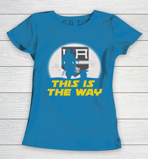 Los Angeles Kings NHL Ice Hockey Star Wars Yoda And Mandalorian This Is The Way Women's T-Shirt 6