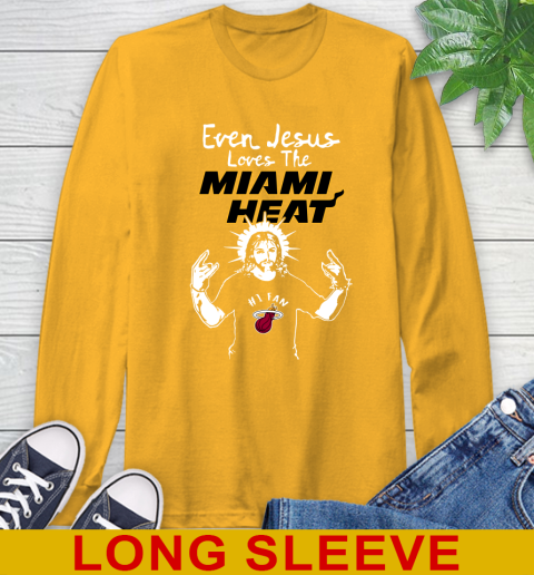 Miami Heat NBA Basketball Even Jesus Loves The Heat Shirt Long Sleeve T-Shirt 2