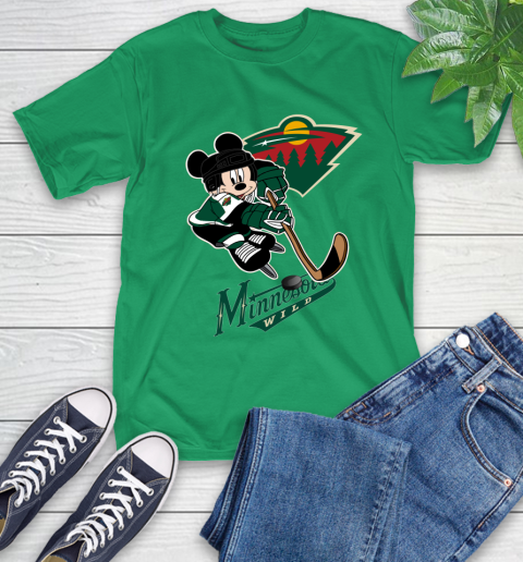 NHL Minnesota Wild Mickey Mouse Disney Hockey T Shirt T-Shirt 19