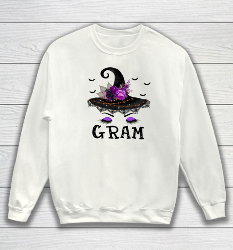 Gram Witch Hat Halloween Costume Grandma Sweatshirt