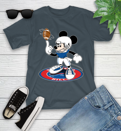 NFL Football Buffalo Bills Cheerful Mickey Disney Shirt Youth T-Shirt - Image 9