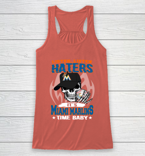 Listen Haters It is MARLINS Time Baby MLB Racerback Tank 3