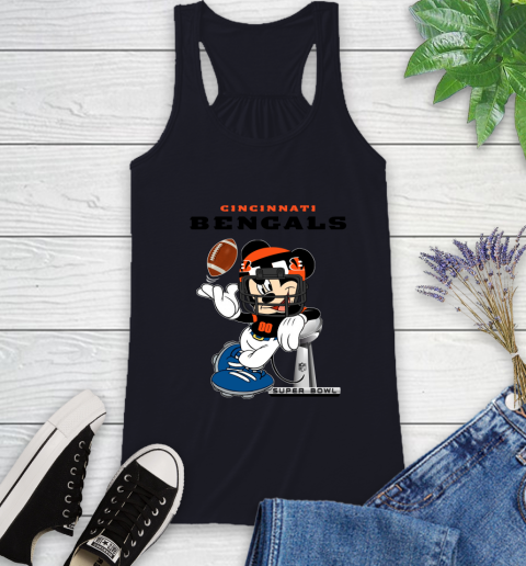 NFL Cincinnati Bengals Mickey Mouse Disney Super Bowl Football T Shirt Racerback Tank 10