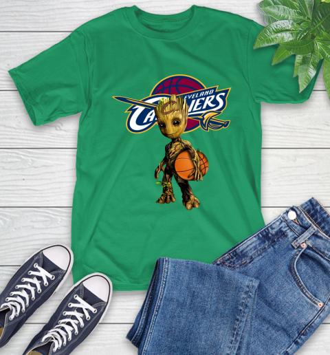 Cleveland Cavaliers NBA Basketball Groot Marvel Guardians Of The Galaxy T-Shirt 7