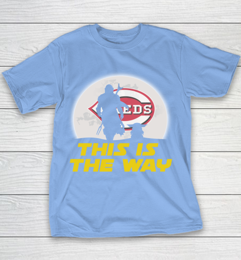 Cincinnati Reds MLB Baseball Star Wars Yoda And Mandalorian This Is The Way Youth T-Shirt 8