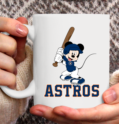 MLB Baseball Houston Astros Cheerful Mickey Mouse Shirt Ceramic Mug 15oz 2