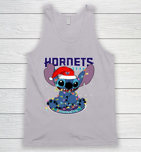 Charlotte Hornets NBA noel stitch Basketball Christmas Tank Top 2