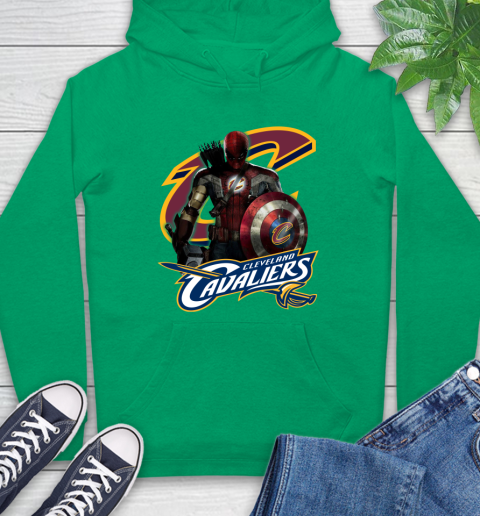 Cleveland Cavaliers NBA Basketball Captain America Thor Spider Man Hawkeye Avengers Hoodie 8