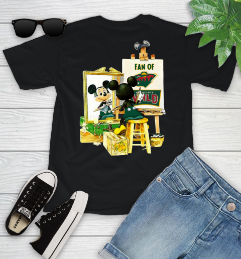 NHL Hockey Minnesota Wild Mickey Drawing Shirt 94