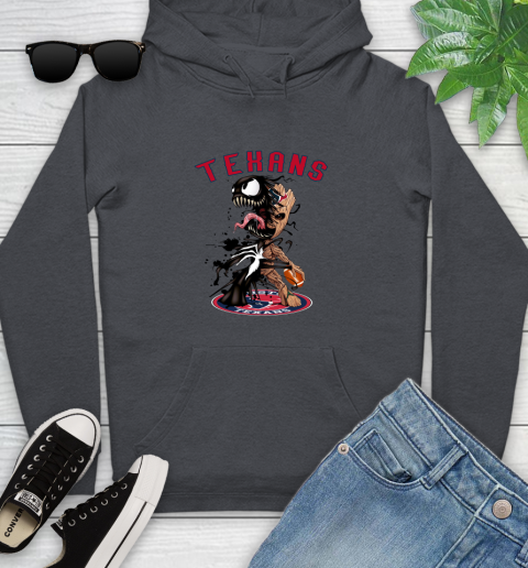 NFL Houston Texans Football Venom Groot Guardians Of The Galaxy Youth Hoodie 8