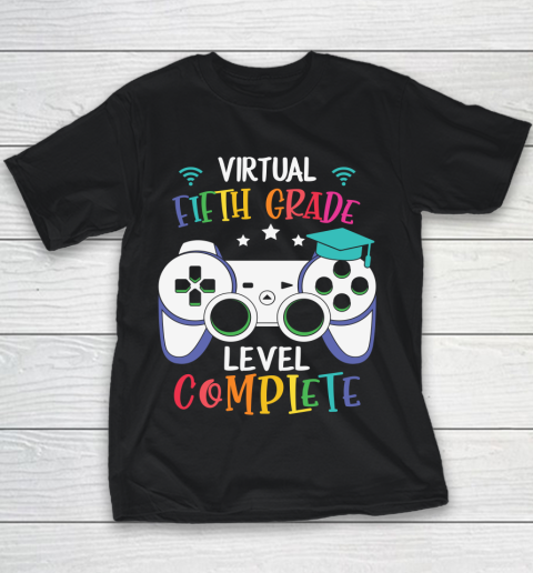 Back To School Shirt Virtual Fifth Grade level complete Youth T-Shirt