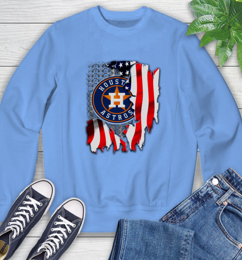 Houston Astros MLB Baseball American Flag Sweatshirt 11