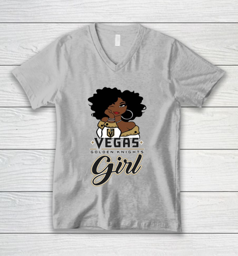 Vegas Golden Knights Girl NHL V-Neck T-Shirt 4