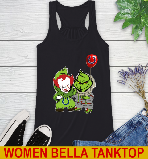 Indianapolis Colts Baby Pennywise Grinch Christmas NFL Football Racerback Tank 2