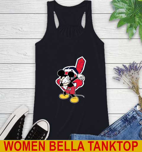 Cleveland Indians MLB Baseball Dabbing Mickey Disney Sports Racerback Tank 10