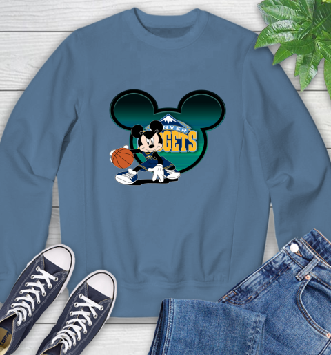 NBA Denver Nuggets Mickey Mouse Disney Basketball Sweatshirt 7
