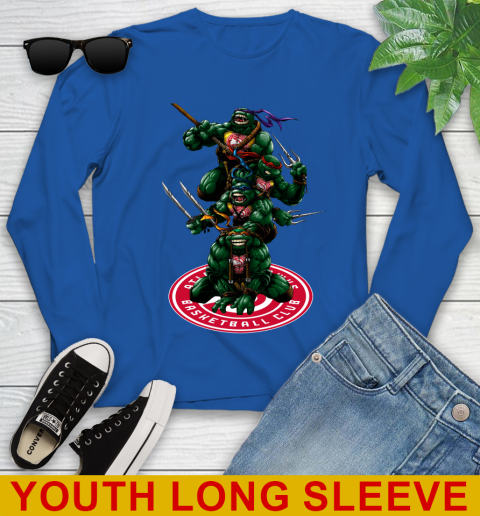 NBA Basketball Atlanta Hawks Teenage Mutant Ninja Turtles Shirt Youth Long Sleeve 10