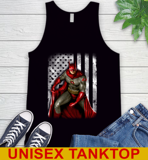 Tampa Bay Buccaneers NFL Football Batman DC American Flag Shirt Tank Top